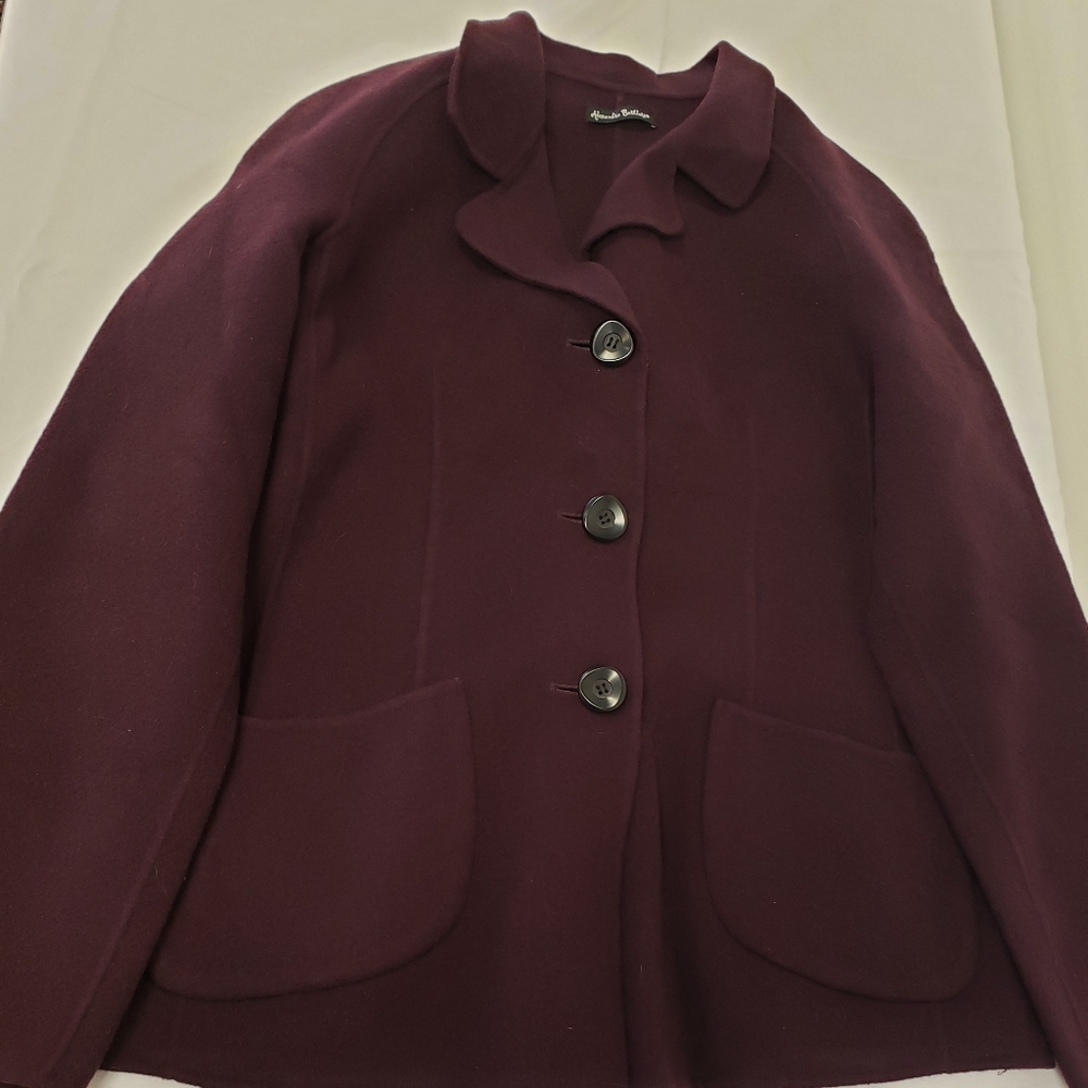 Beautiful wool purple plumb burgandy wool blazer.